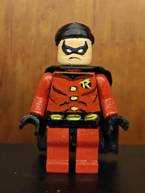 Mô hình Lego Robin in 3D - Đồ chơi trang trí siêu anh hùng DC - Image 3