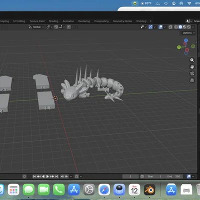 Mô hình Axolotl chiến binh (Axolotl big guns) in 3D độc đáo