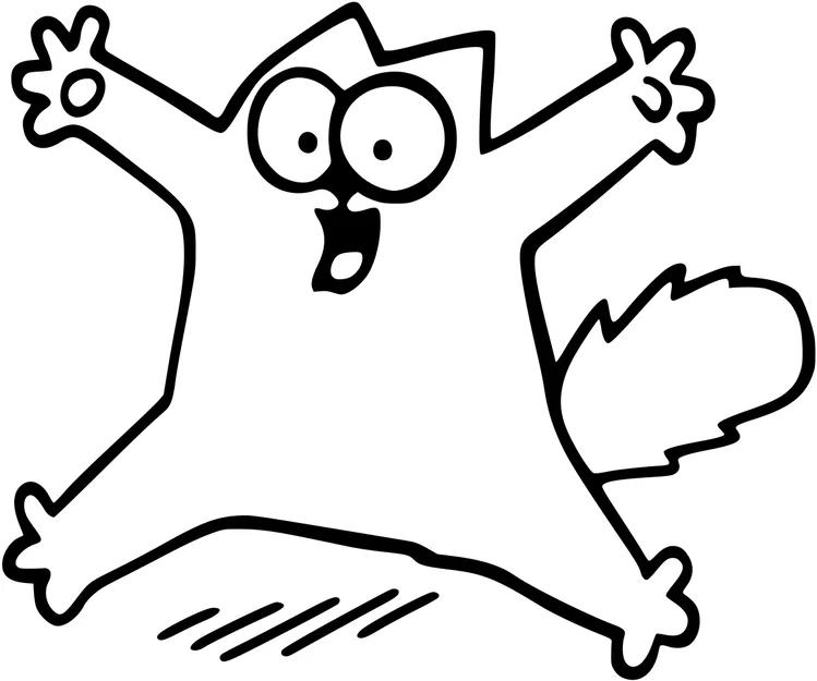Bộ sưu tập 15 mô hình 3D Simon's Cat silhouette trang trí - Image 1