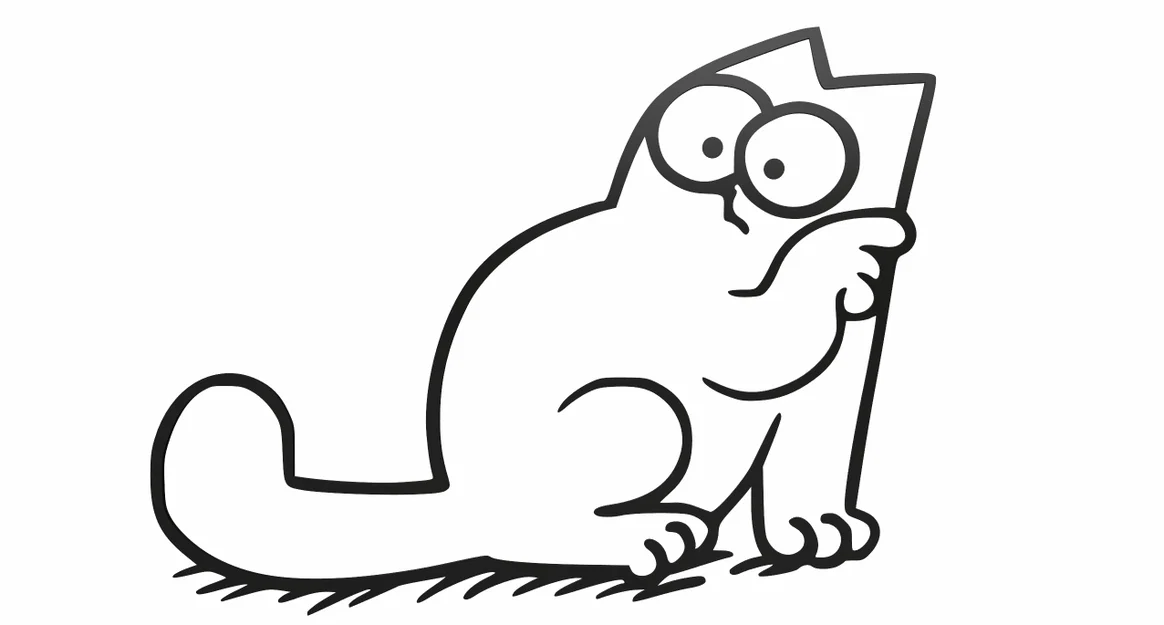Bộ sưu tập 15 mô hình 3D Simon's Cat silhouette trang trí - Image 2