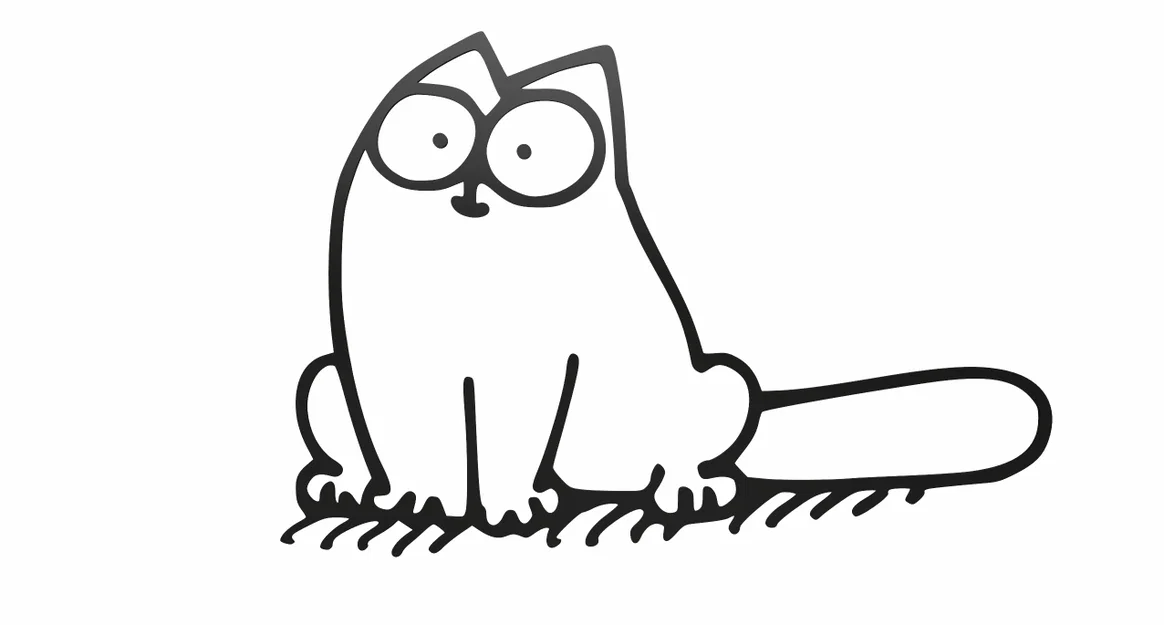 Bộ sưu tập 15 mô hình 3D Simon's Cat silhouette trang trí - Image 5