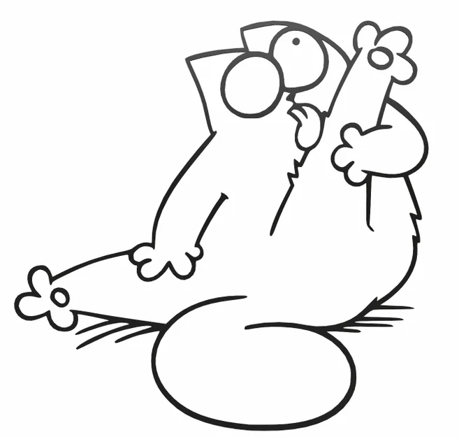 Bộ sưu tập 15 mô hình 3D Simon's Cat silhouette trang trí - Image 6