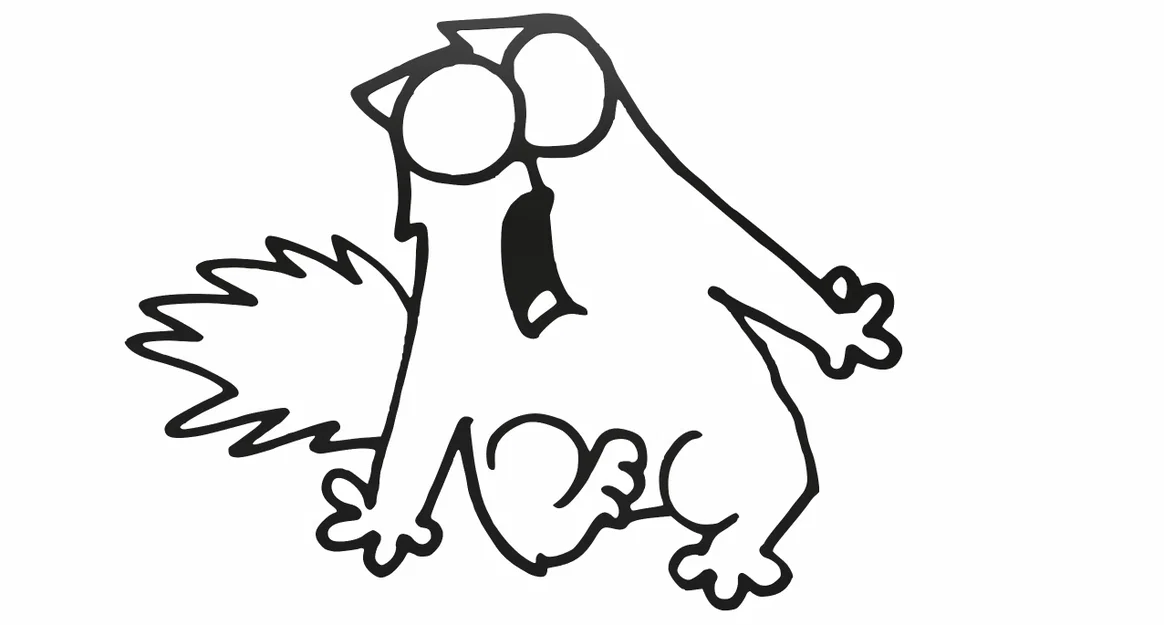 Bộ sưu tập 15 mô hình 3D Simon's Cat silhouette trang trí - Image 8