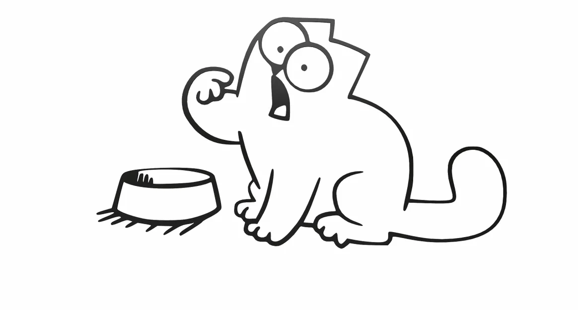 Bộ sưu tập 15 mô hình 3D Simon's Cat silhouette trang trí - Image 12