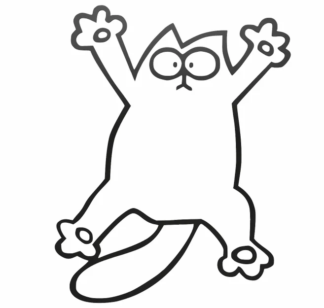 Bộ sưu tập 15 mô hình 3D Simon's Cat silhouette trang trí - Image 13