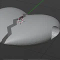 Mô hình Trái tim tan vỡ (Broken Heart) in 3D làm phụ kiện vòng tay - Thumbnail 4