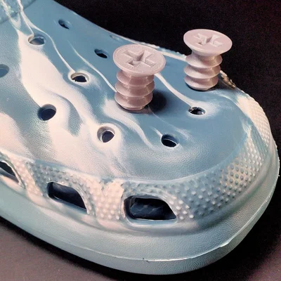 Mẫu in 3D ốc vít trang trí dép Crocs (Screw in Crocs) cực chất