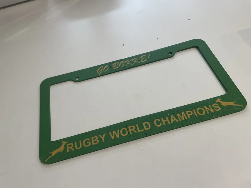 Khung biển số ủng hộ đội bóng bầu dục Springbok - Image 1