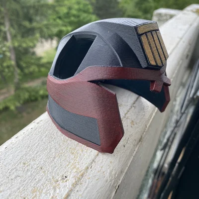 Mũ bảo hiểm Judge Dredd cho mèo – File STL + 3MF đa màu