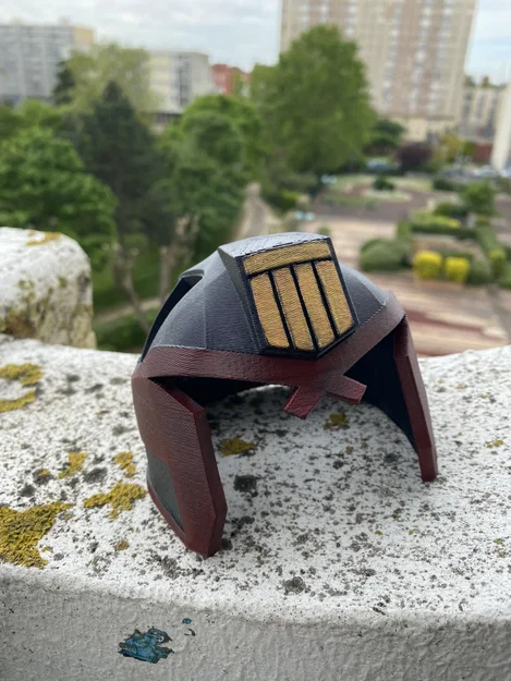 Mũ bảo hiểm Judge Dredd cho mèo – File STL + 3MF đa màu - Image 6