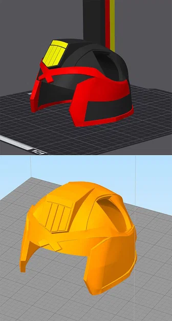 Mũ bảo hiểm Judge Dredd cho mèo – File STL + 3MF đa màu - Image 14