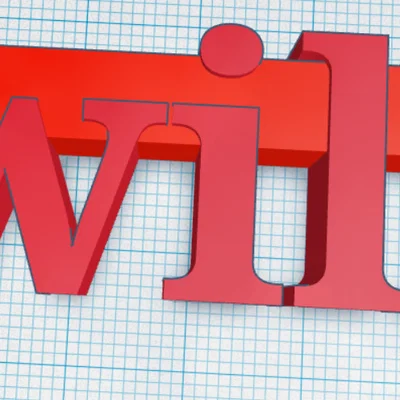 Mô hình 3D trang trí bàn làm việc chữ 'will' đầy cảm hứng