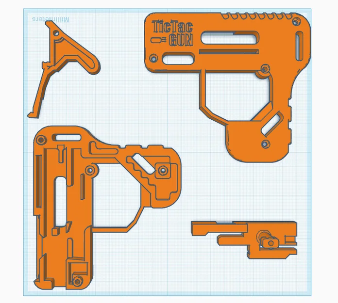 Mô hình súng bắn kẹo Tic Tac Gun in 3D vui nhộn - Image 1