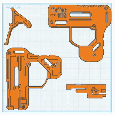 Mô hình súng bắn kẹo Tic Tac Gun in 3D vui nhộn