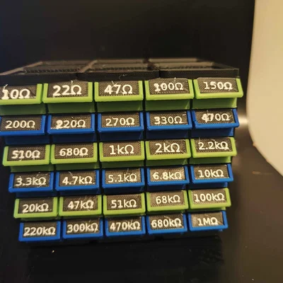 Ngăn kéo mini Gridfinity lưu trữ điện trở chuyên nghiệp