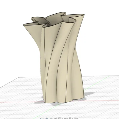 Mẫu in 3D bình hoa sáu đường xoắn - Six Swirl Vase tinh tế