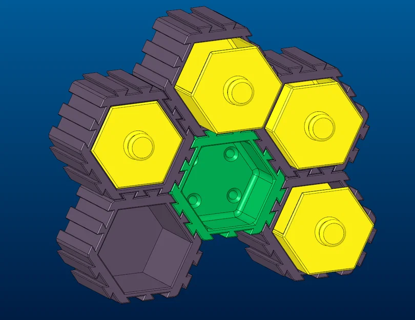 Hệ thống kệ treo tường dạng tổ ong (Modular honeycomb wall organizer) - Image 1