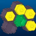 Hệ thống kệ treo tường dạng tổ ong (Modular honeycomb wall organizer) - Thumbnail 1