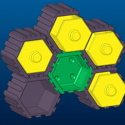 Hệ thống kệ treo tường dạng tổ ong (Modular honeycomb wall organizer)