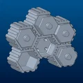 Hệ thống kệ treo tường dạng tổ ong (Modular honeycomb wall organizer) - Thumbnail 2