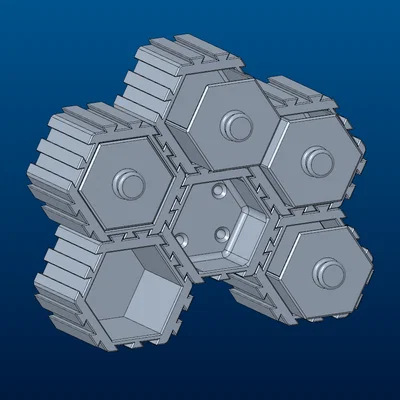 Hệ thống kệ treo tường dạng tổ ong (Modular honeycomb wall organizer)