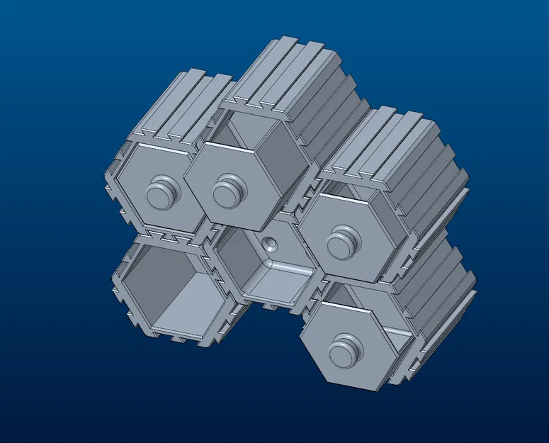 Hệ thống kệ treo tường dạng tổ ong (Modular honeycomb wall organizer) - Image 3