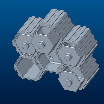 Hệ thống kệ treo tường dạng tổ ong (Modular honeycomb wall organizer)