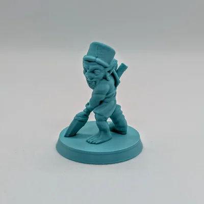 Mô hình Goblin cầm giáo FDM không cần support