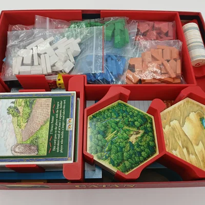 Bộ khay đựng Settlers of Catan - Gộp 5 hộp game vào còn 2 hộp