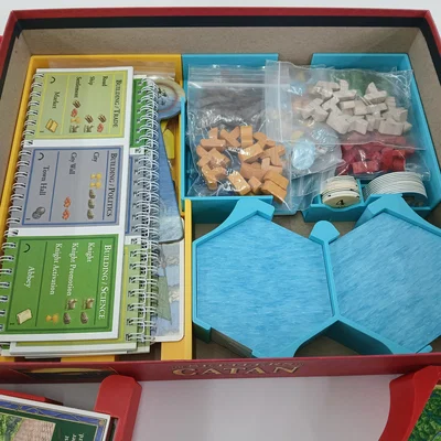 Bộ khay đựng Settlers of Catan - Gộp 5 hộp game vào còn 2 hộp