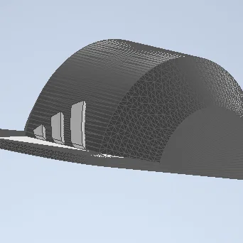 Mô hình 3D nón kết cho manocanh phong cách adidas