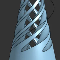 Mô hình hình nón xoắn (Spiral Cone Fidget) in 3D giải trí