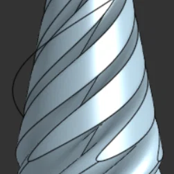 Mô hình hình nón xoắn (Spiral Cone Fidget) in 3D giải trí