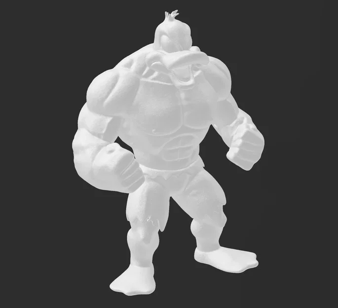 Mô hình Vịt Cơ Bắp / Vịt Hulk Gym - Tối ưu cho máy in 3D cơ bản - Image 1