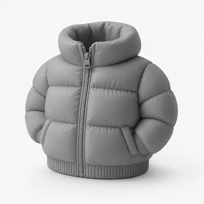 Mô hình áo khoác phao (Winter Jacket) trang trí in 3D độc đáo