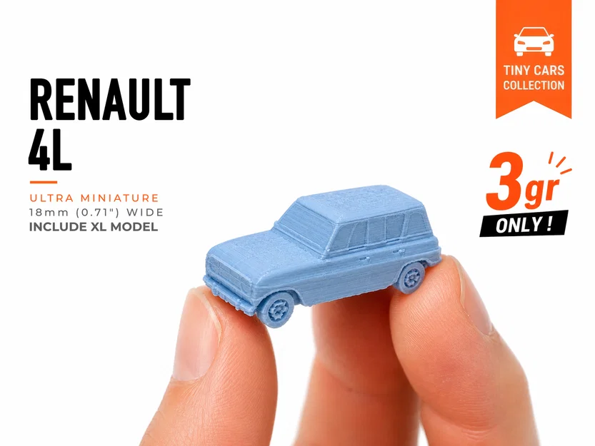 Mô hình Renault 4L tí hon - Bộ sưu tập xe Mini - Image 1