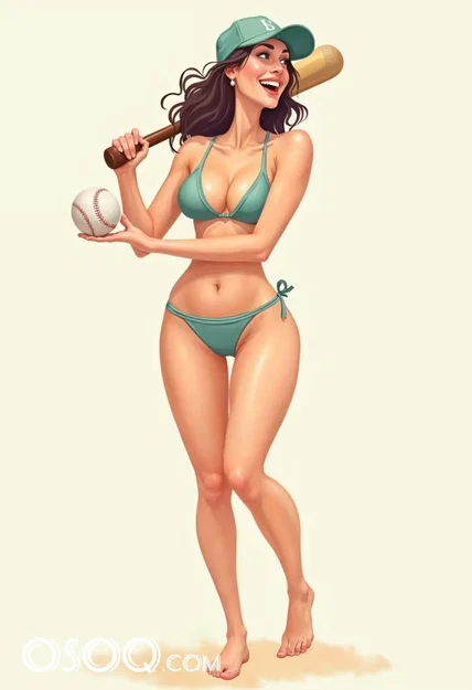 Mô hình 3D Baseball girl quyến rũ - Tượng nhân vật in 3D chất lượng - Image 1