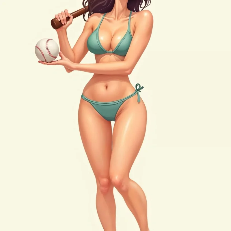 Mô hình 3D Baseball girl quyến rũ - Tượng nhân vật in 3D chất lượng