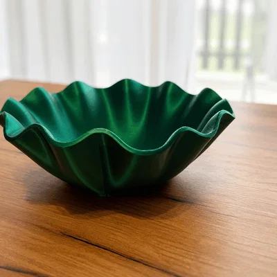 Bát trang trí 3D hiện đại thiết kế gợn sóng (Wavy Bowl)