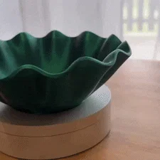 Bát trang trí 3D hiện đại thiết kế gợn sóng (Wavy Bowl)
