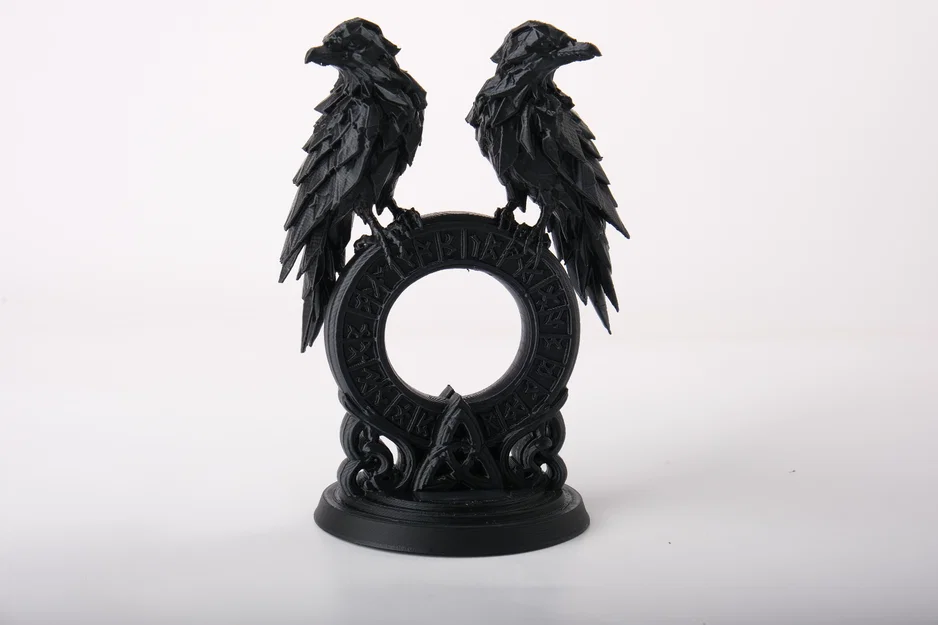 Cổng Rune Song Quạ (Twin Raven Rune Gate) - Tượng Decor Bắc Âu - Image 2