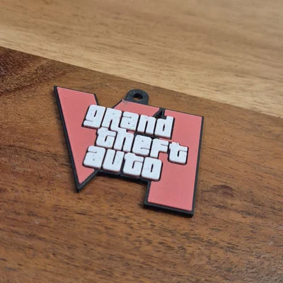 Móc khóa logo GTA 6 (Không cần AMS)