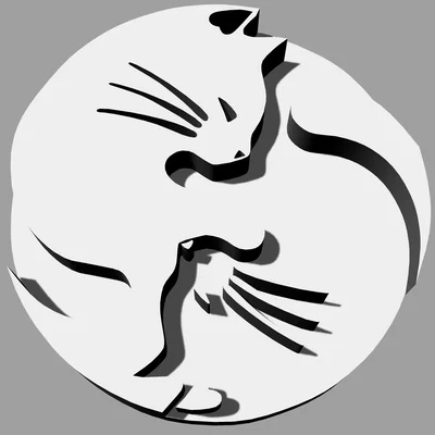 Mô hình trang trí cặp đôi mèo (Duo Cats) độc đáo