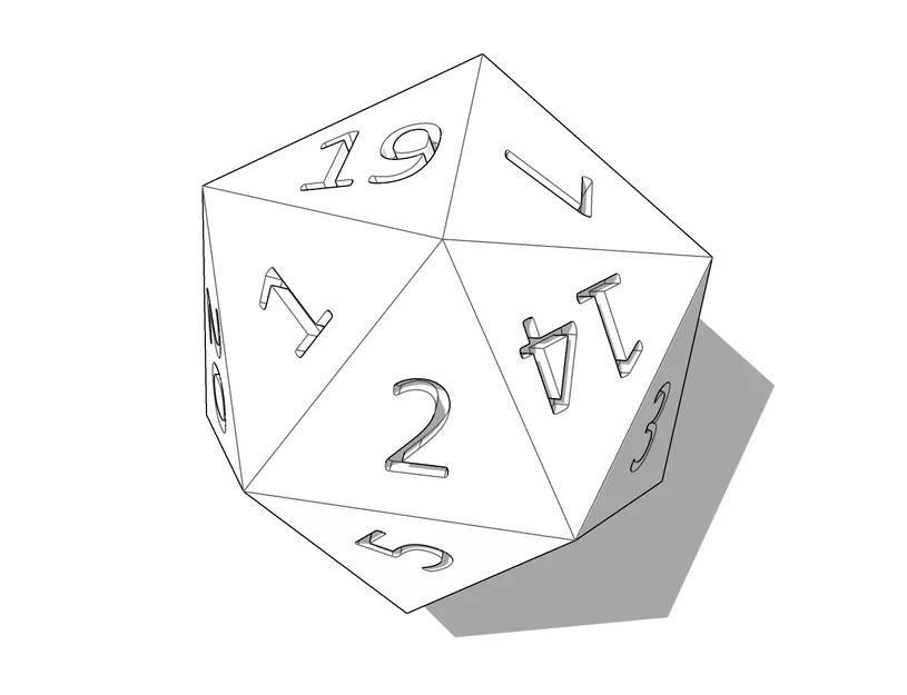 Mô hình xúc xắc D20 20 mặt in 3D sắc nét cho board game - Image 1