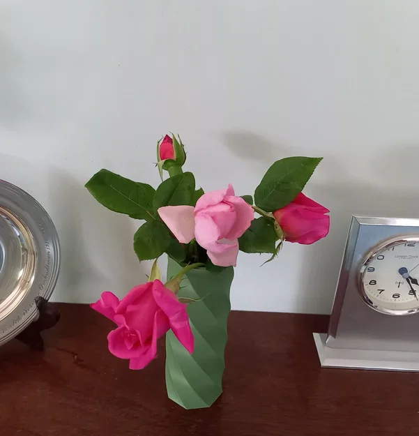 Mẫu bình hoa xoắn ốc (Twisted Vase) in 3D thiết kế tùy biến - Image 1
