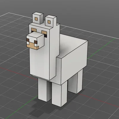 Mô hình Llama từ Minecraft in 3D độc đáo