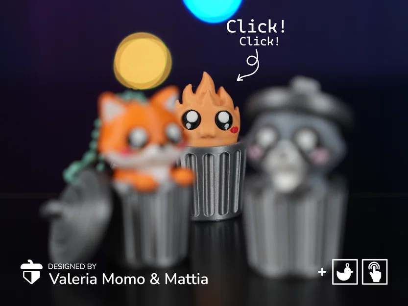 Mô hình Trash Fire Clicker - Đồ chơi giảm stress cực cháy - Image 1