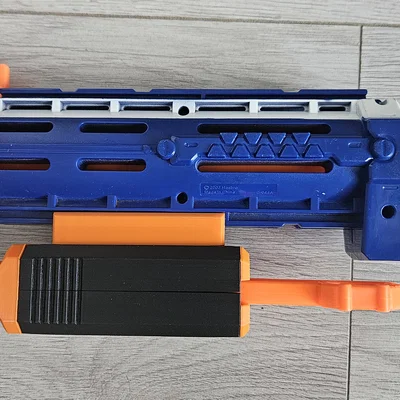 Ngàm gắn rail lệch Pickrocket2 cho Nerf Retaliator - Mod Masterkey