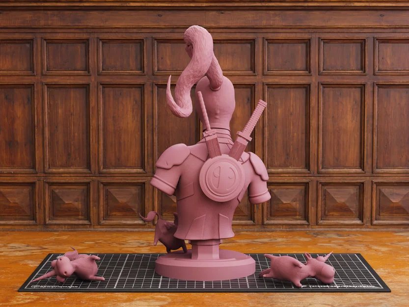 Mô hình tượng bán thân Lady Pool - File STL in 3D - Image 4