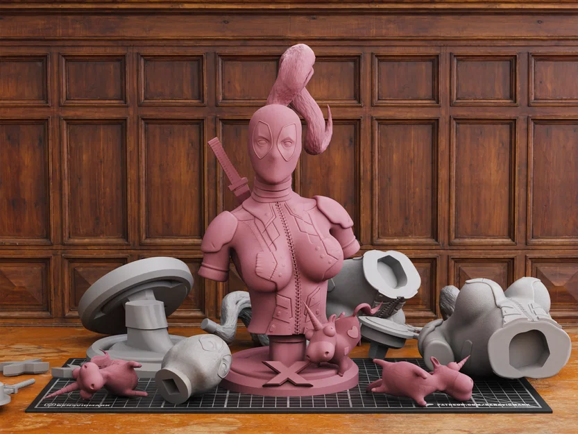 Mô hình tượng bán thân Lady Pool - File STL in 3D - Image 5